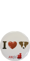Button "Ich liebe Hunde" (1 Stück)